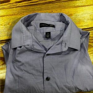 JF J.Ferrar Lavender Dress Shirt with Black Buttons